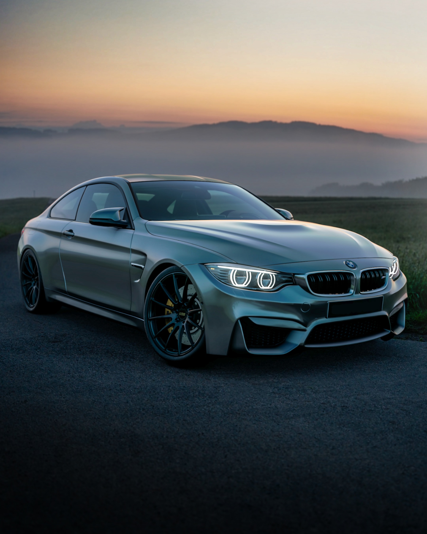 Car at dusk